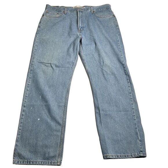 Levis 505 Jeans Mens 42x32 Blue Regular Straight Leg - Picture 1 of 7